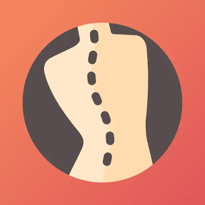 Straight Posture Back ExerciseApp Store Icon Design